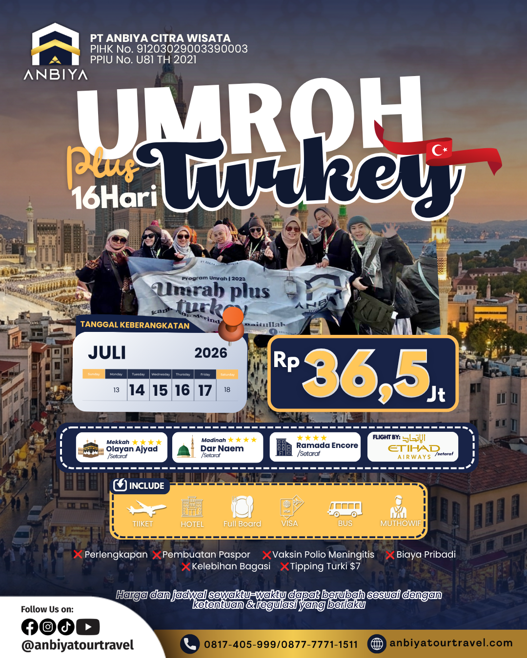 UMROH PLUS TURKYIE 16D_JULI